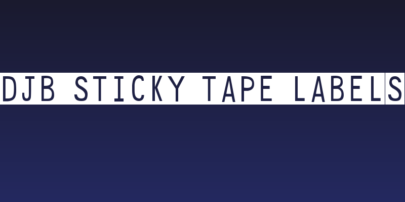 DJB Sticky Tape Labels Social Header