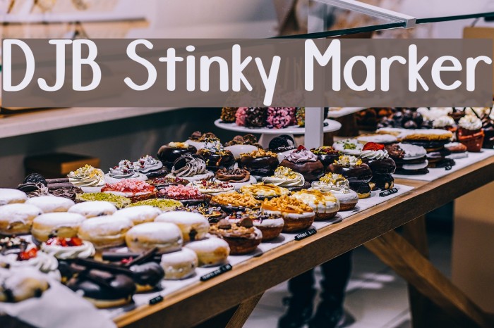 DJB Stinky Marker Font examples
