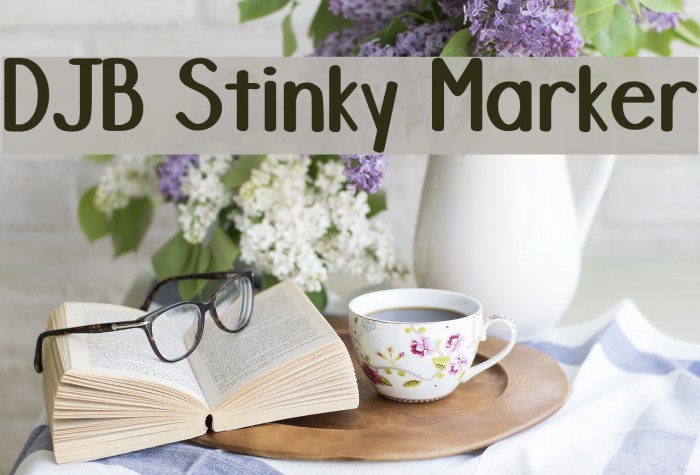 DJB Stinky Marker Font examples