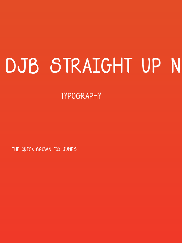 DJB Straight Up Now Poster