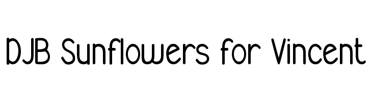 DJB Sunflowers for Vincent  Free Fonts Download