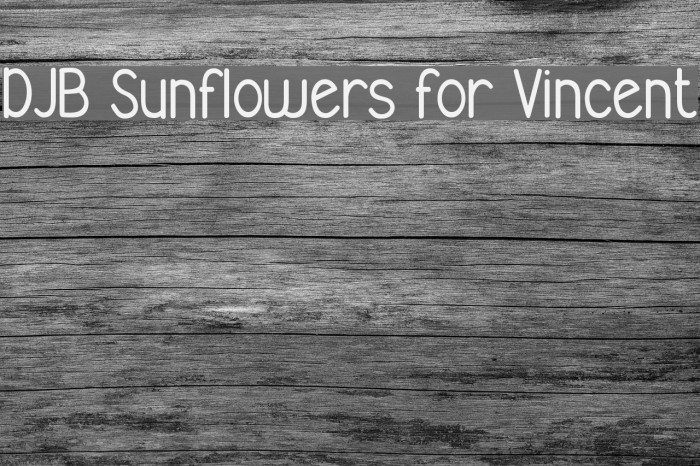 DJB Sunflowers for Vincent لخطوط تنزيل examples