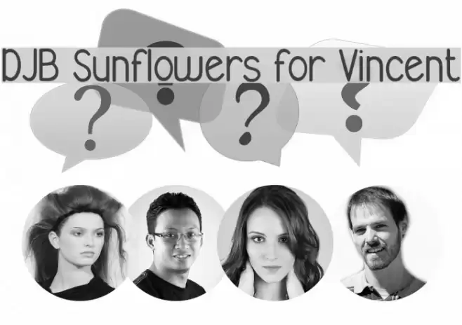 DJB Sunflowers for Vincent Font examples