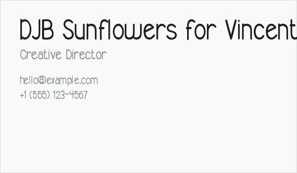 DJB Sunflowers for Vincent Business Card