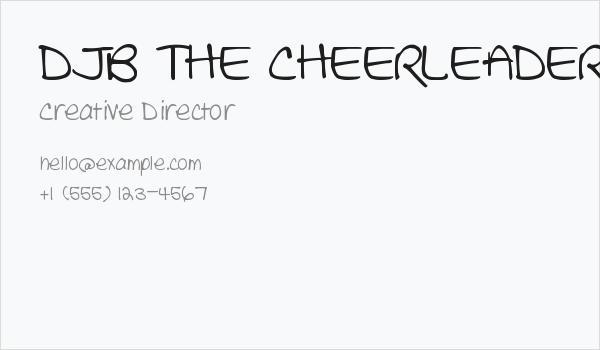DJB THE CHEERLEADER Business Card