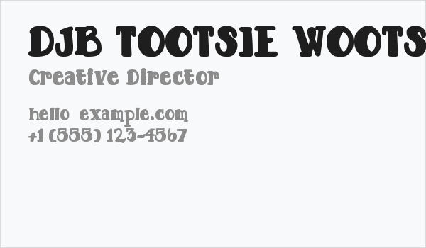DJB TOOTSIE WOOTSIE BOLD Bold Business Card