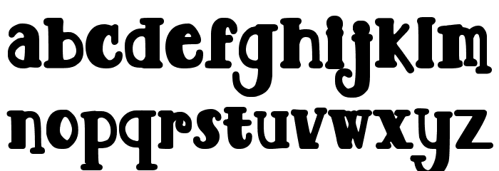 DJB TOOTSIE WOOTSIE BOLD Bold Font LOWERCASE