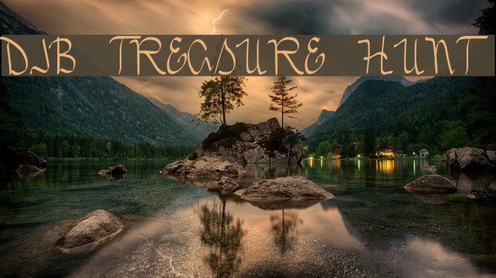 DJB TREASURE HUNT Font examples