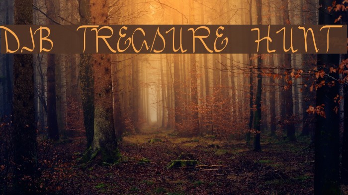 DJB TREASURE HUNT Font examples