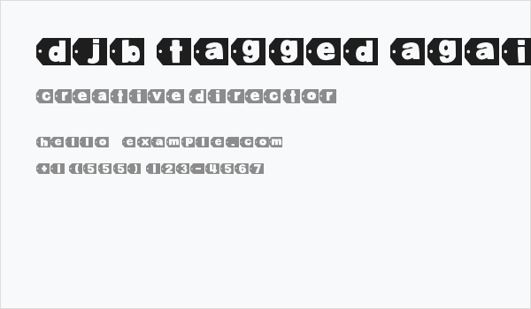 DJB Tagged Again 2 Business Card