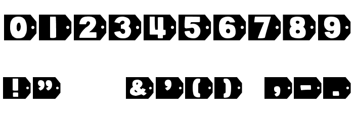 DJB Tagged Again Font OTHER CHARS