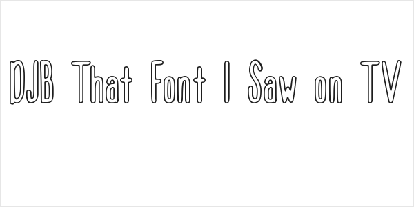 DJB That Font I Saw on TV Logo