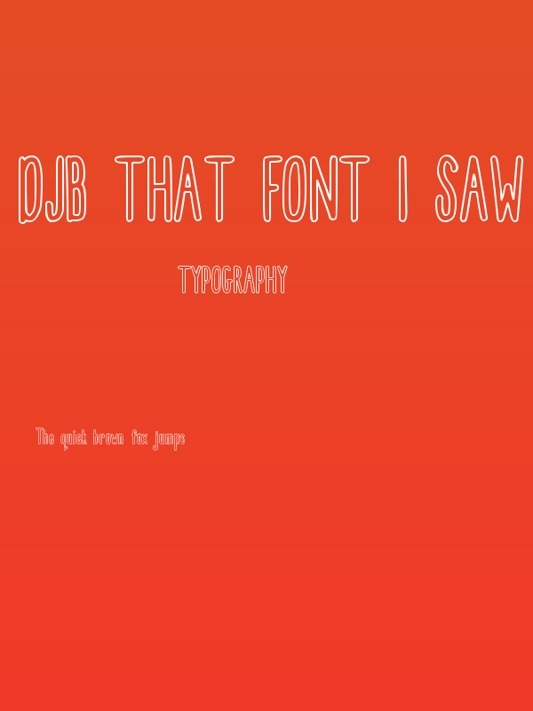 DJB That Font I Saw on TV Poster