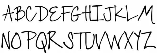 DJB The Font that is Liz Fuentes MAYÚSCULAS