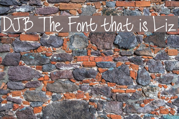 DJB The Font that is Liz Font examples