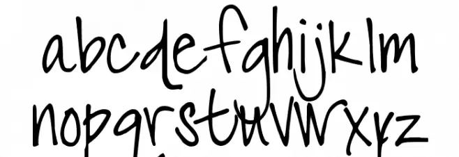 DJB The Font that is Liz Schriftart Kleinbuchstaben