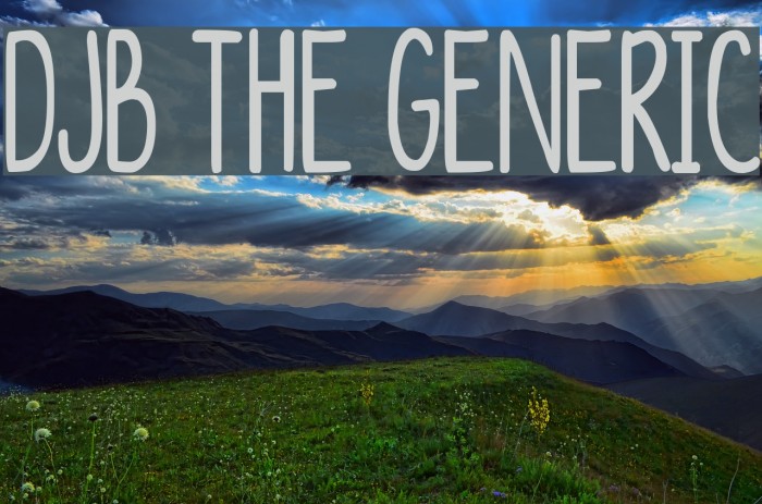DJB The Generic Font examples