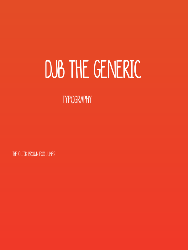 DJB The Generic Poster