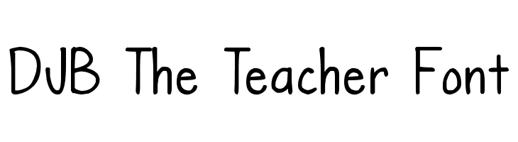 DJB The Teacher Font Font
