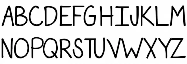 DJB The Teacher Font Schriftart Groß
