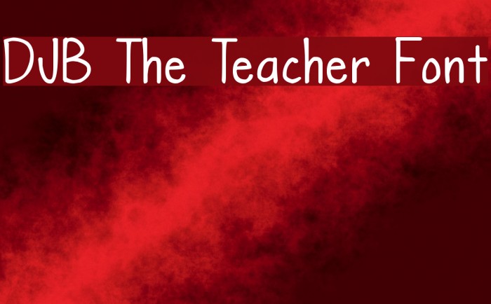 DJB The Teacher Font Font examples