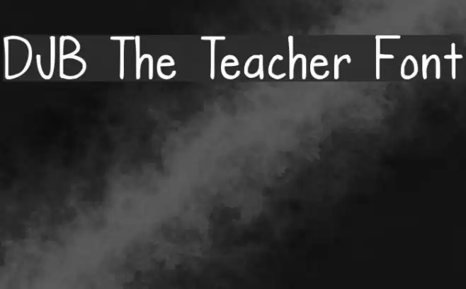 DJB The Teacher Font Font examples