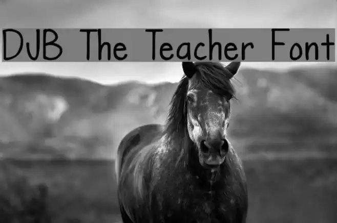 DJB The Teacher Font Font examples