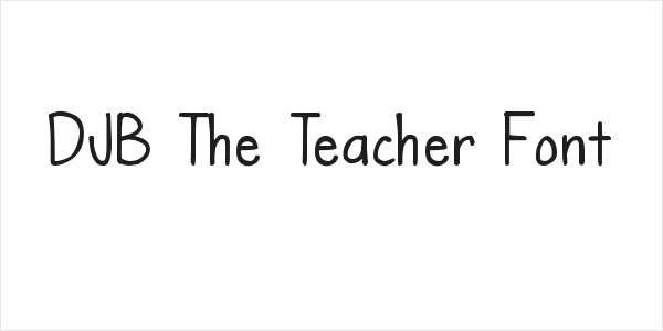 DJB The Teacher Font Logo