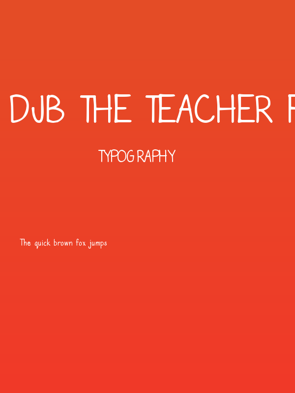 DJB The Teacher Font Poster
