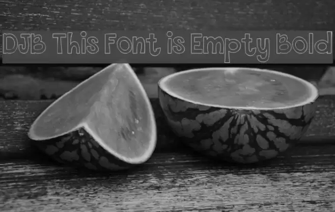 DJB This Font is Empty Bold Font examples