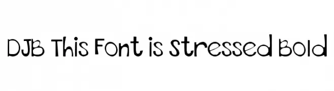 DJB This Font is Stressed Bold  Fuentes Gratis Descargar
