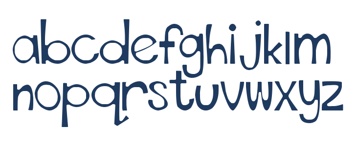 DJB This Font is Stressed Bold Lowercase