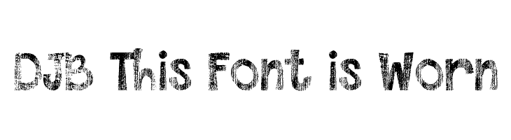 DJB This Font is Worn  免费字体下载