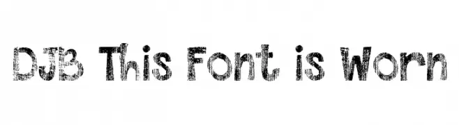DJB This Font is Worn  免费字体下载
