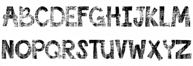 DJB This Font is Worn フォント 大文字