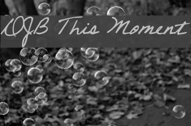 DJB This Moment Font examples