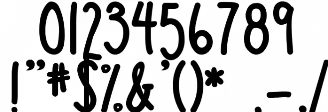 DJB This is Me 2 Font OTHER CHARS