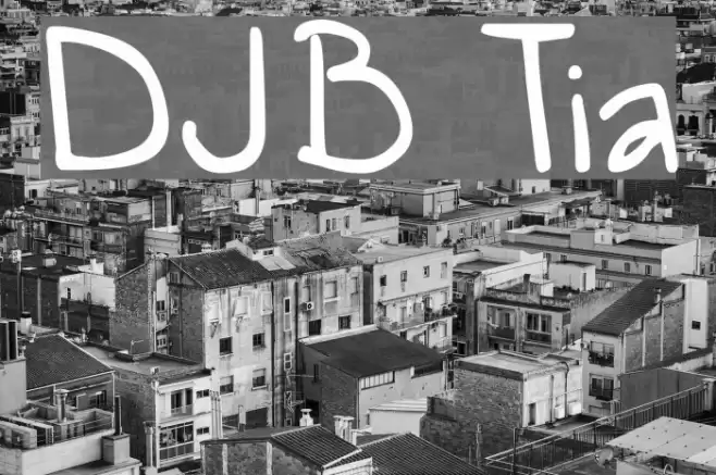 DJB Tia Font examples