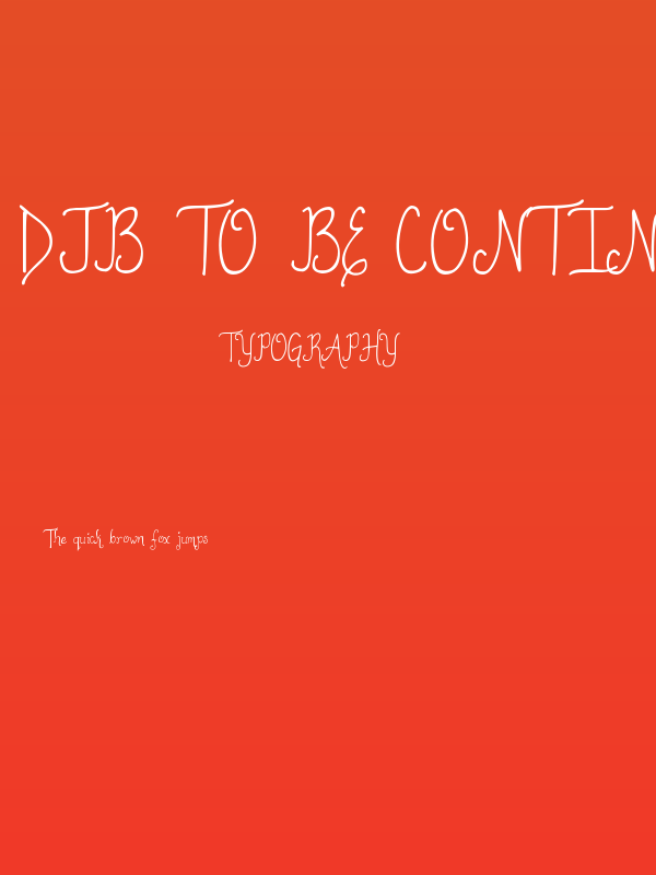 DJB To Be Continued Poster