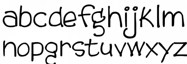 DJB Tweenybopper Font LOWERCASE
