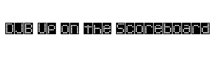 DJB Up on the Scoreboard Font