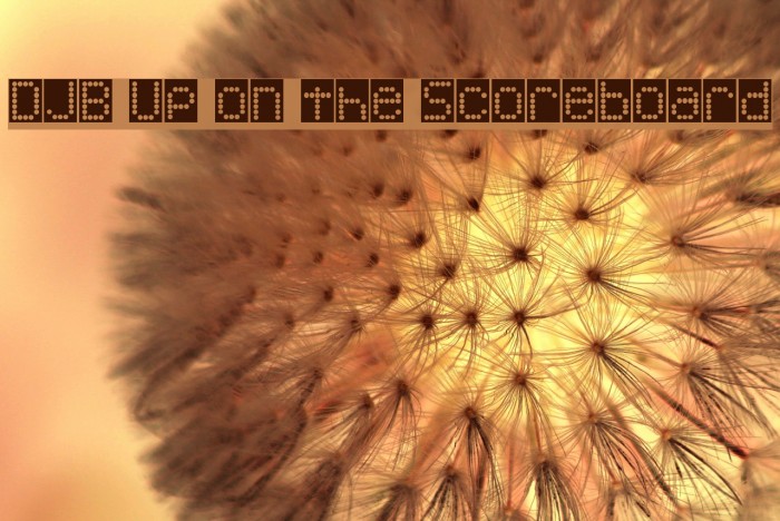 DJB Up on the Scoreboard Font examples