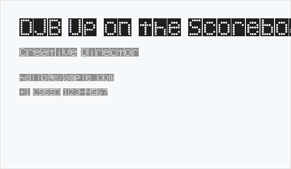 DJB Up on the Scoreboard Business Card