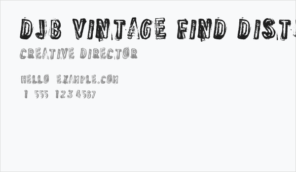 DJB Vintage Find Distressed Bold Business Card