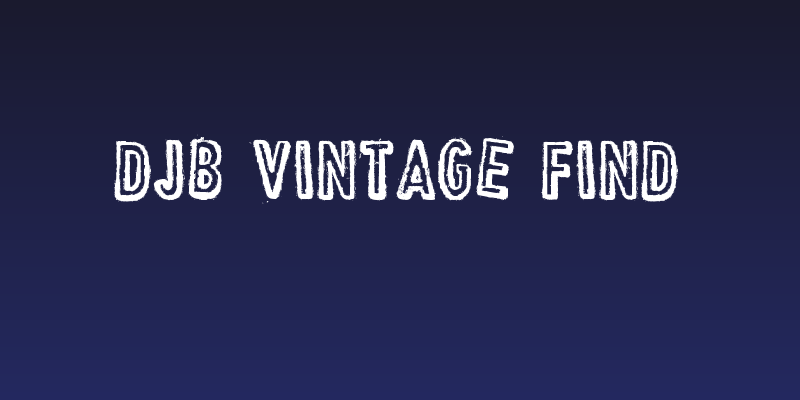 DJB Vintage Find Social Header