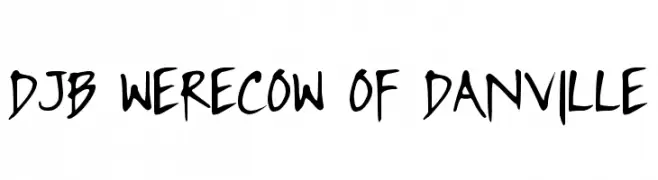 DJB WERECOW OF DANVILLE  Frei Schriftart Herunterladen