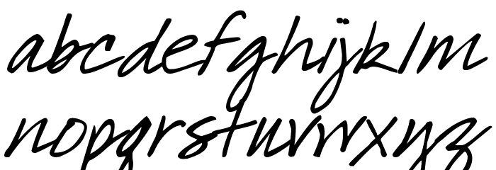 DJB What a Babe Font LOWERCASE