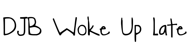 DJB Woke Up Late Font