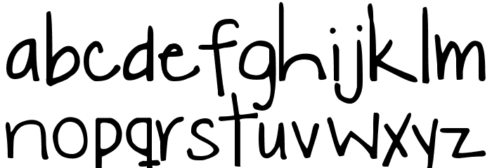 DJB Woke Up Late Font LOWERCASE