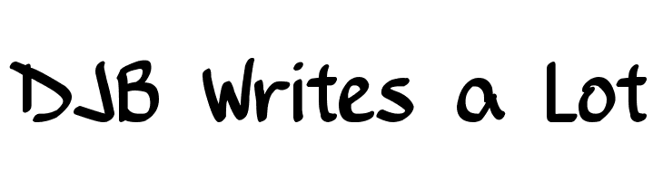 DJB Writes a Lot Font